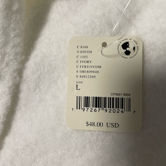 NWT Free People Intimately Keep Me Warm Crop Sweater in Ivory. Size Large - Picture 12 of 14